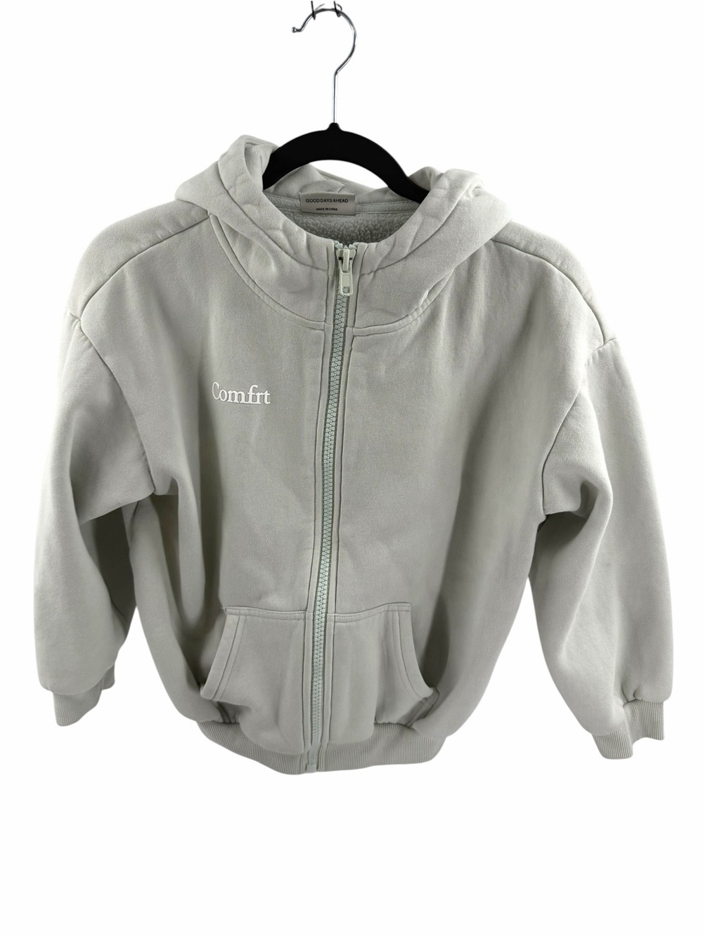 Comfrt Kids‎ Sage Light Green Zip-Up Hoodie Medium